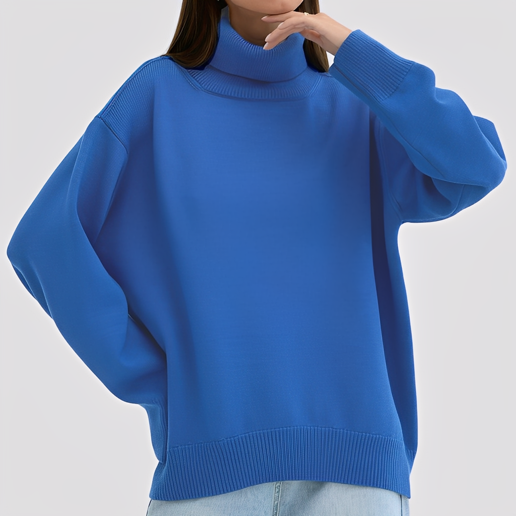 Damen Rollkragenpullover Übergroß Nylah