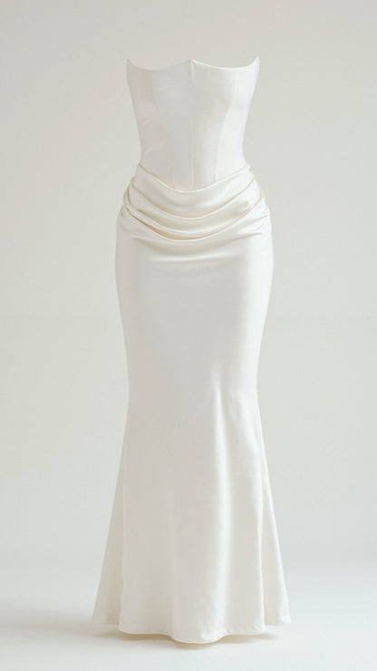Damen Säulenmaxikleid Hochzeitsgästekleid Lang