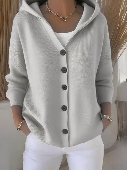 Damen Langarmjacke Kapuze Gemütlich