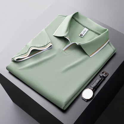 Herren Poloshirt Formelles Baumwoll-Hemd Weiß