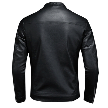 Männer Leder Bikerjacke Schwarz - Norvielle
