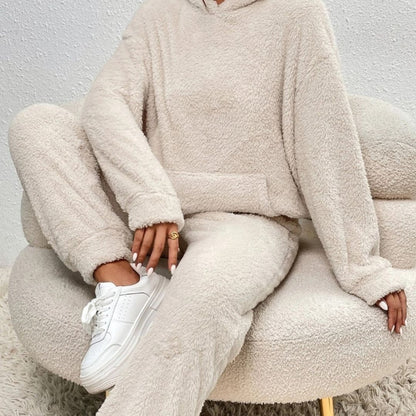 Damen Cozy Kapuzen-Loungewear-Set Frühling