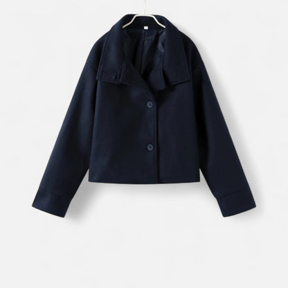 Damen Kurzjacke Stehkragen Modern Zeitlos