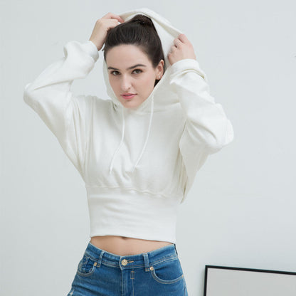 Damen Cropped Kapuzenpullover Norvielle