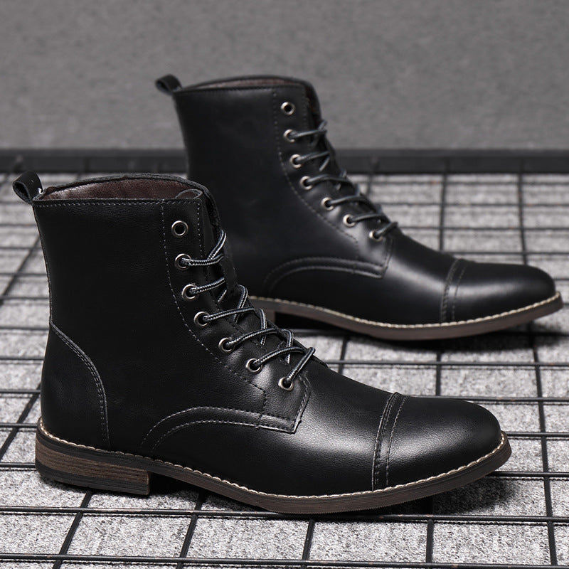 Herren Stiefel Schnürfront Durchgehende Schafthöhe