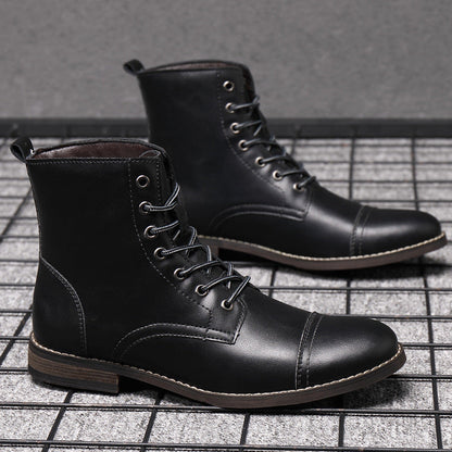 Herren Stiefel Schnürfront Durchgehende Schafthöhe