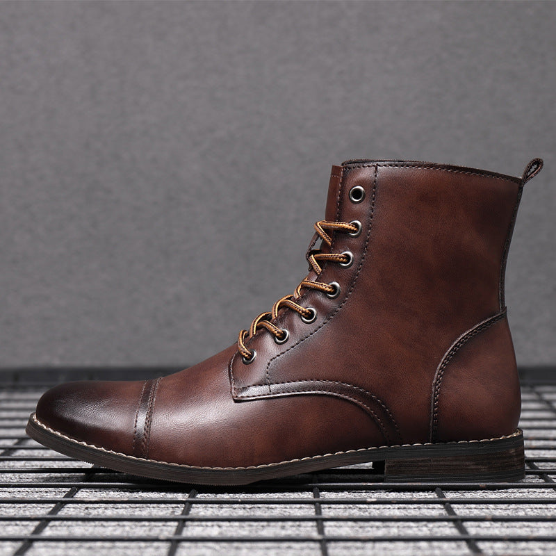 Herren Stiefel Schnürfront Durchgehende Schafthöhe