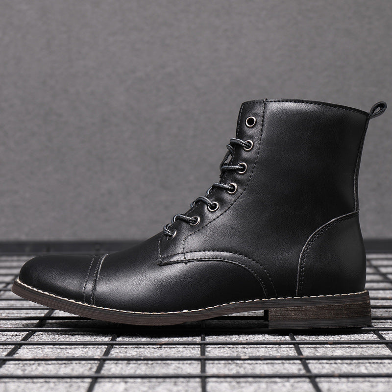 Herren Stiefel Schnürfront Durchgehende Schafthöhe