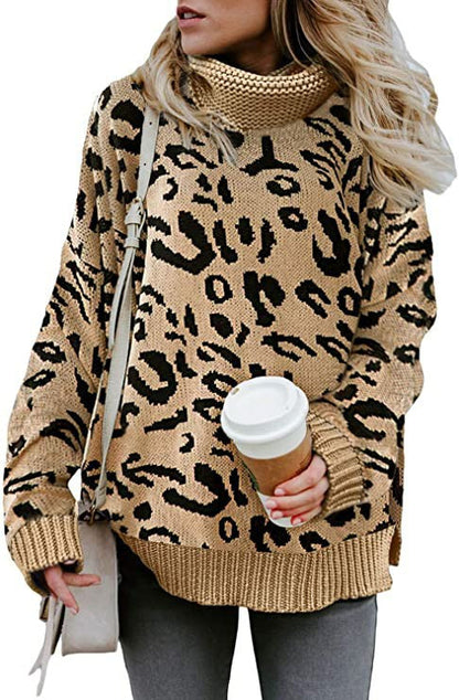 Damen Pullover Leopardenmuster Norvielle