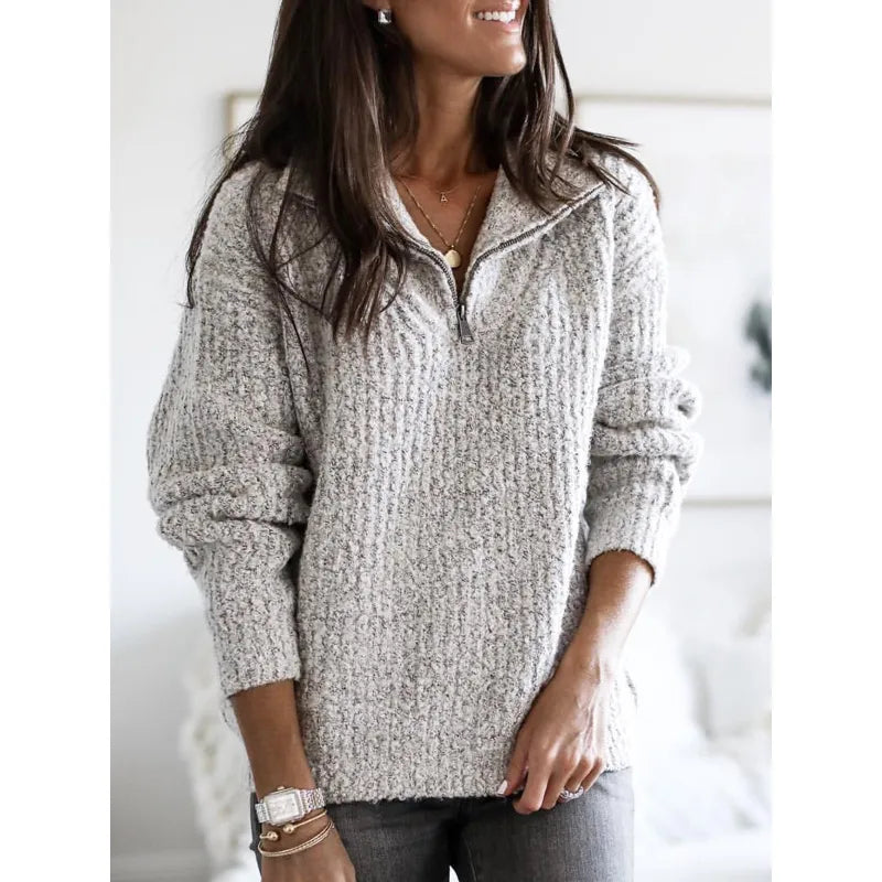 Norvielle Damen Pullover Warm Kaschmir Stil