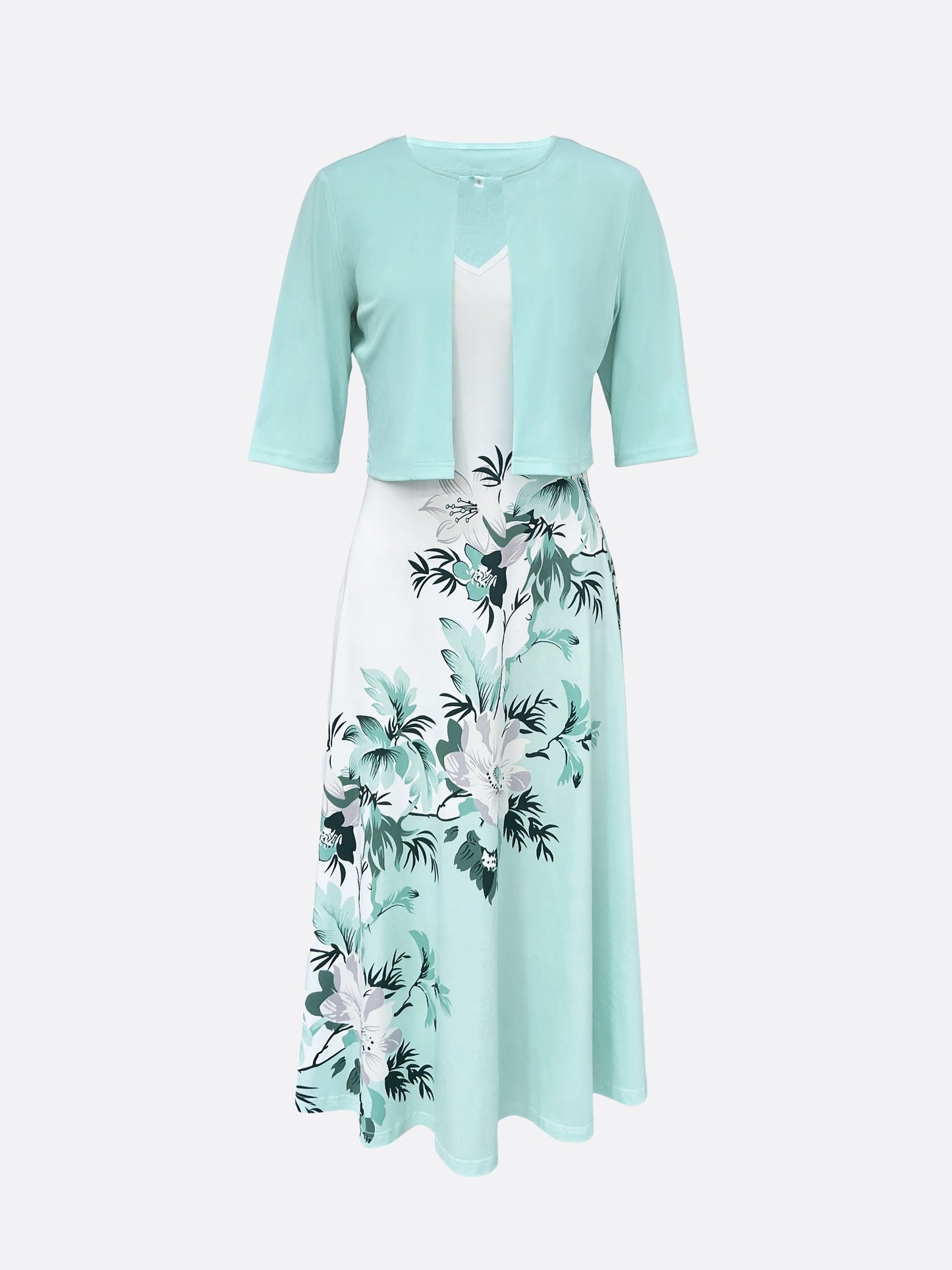 Norvielle Damen Zweitilgs Kleid Elegant Vielseitig