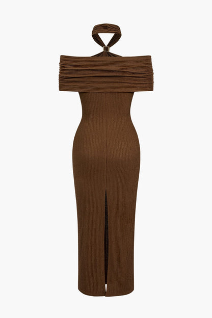 Damen Bodycon Abendkleid Figurbetonend Künstlerisches Knopfdesign