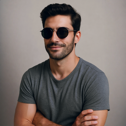 Kiro Herren Sonnenbrille Metallrahmen UV400