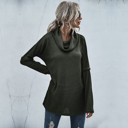 Damen Pullover Weiter Kragen Strukturiert Norvielle