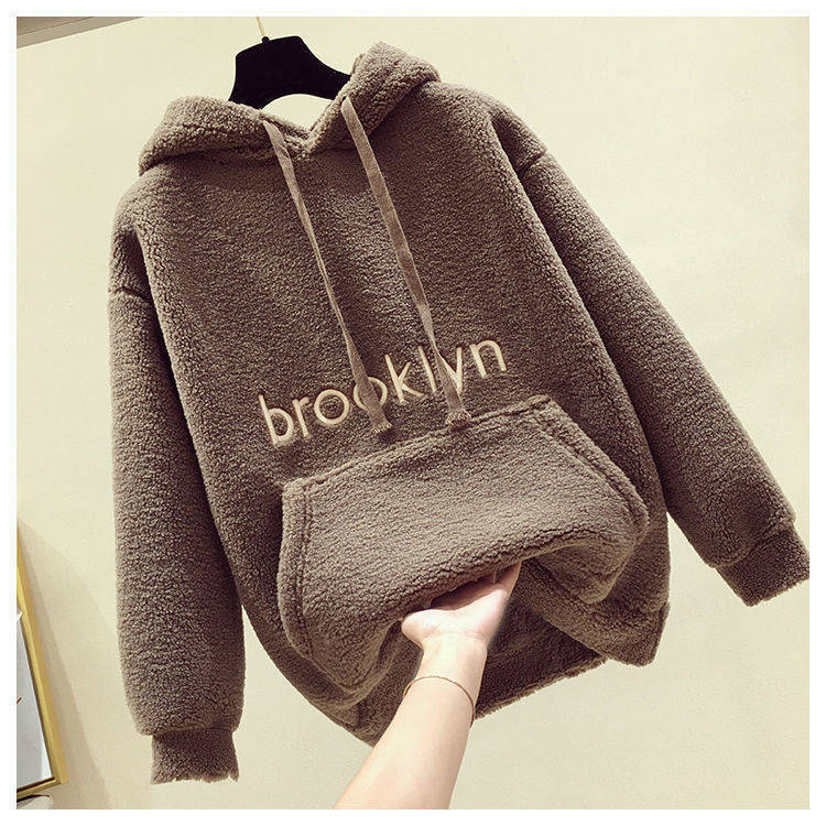 Damen Fleece Hoodie Kuschelig Mit Kängurutasche Norvielle