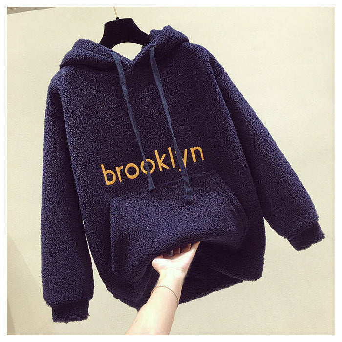 Damen Fleece Hoodie Kuschelig Mit Kängurutasche Norvielle
