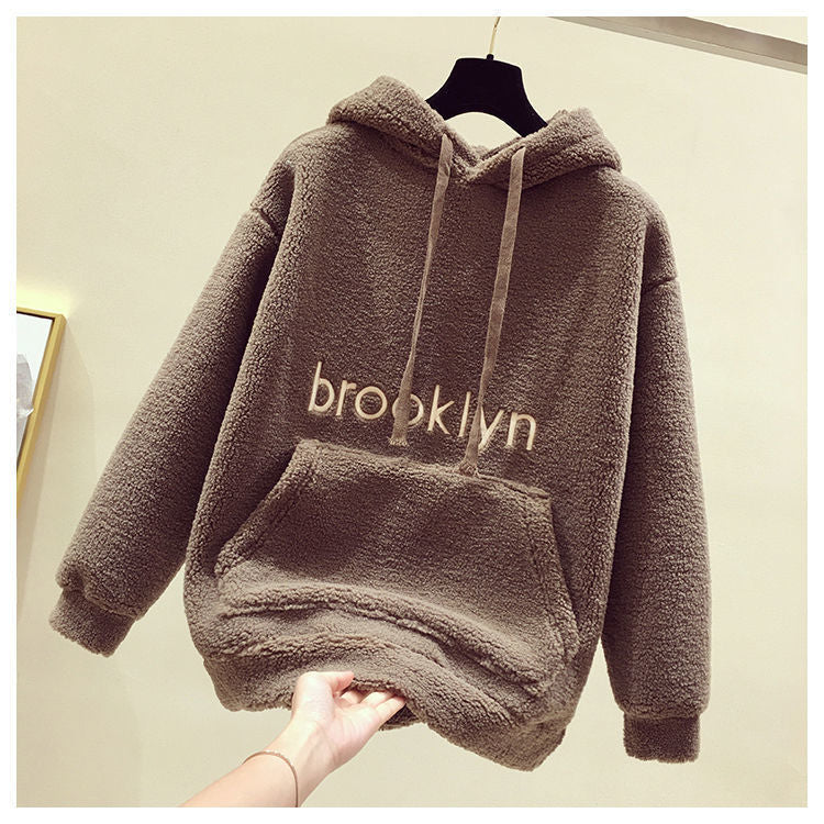 Damen Fleece Hoodie Kuschelig Mit Kängurutasche Norvielle