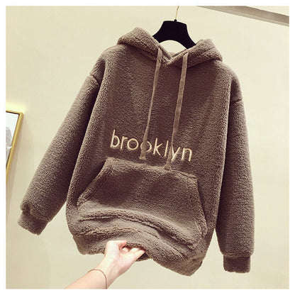 Damen Fleece Hoodie Kuschelig Mit Kängurutasche Norvielle