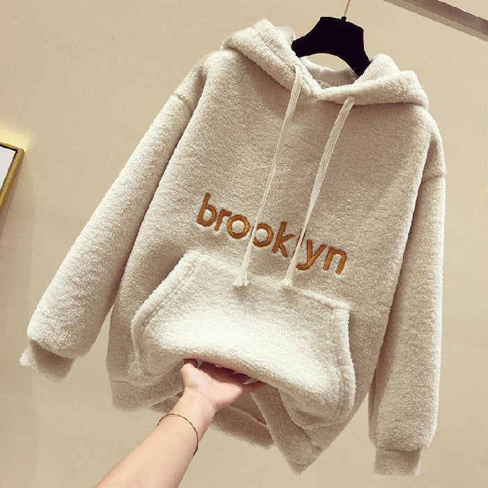 Damen Fleece Hoodie Kuschelig Mit Kängurutasche Norvielle