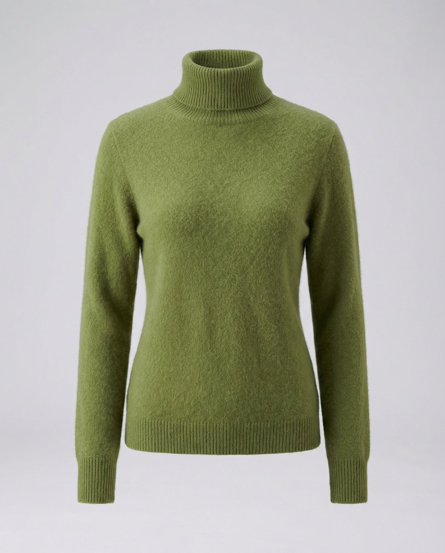 Weiche Damen-Cashmere-Pullover Rollkragen Beige