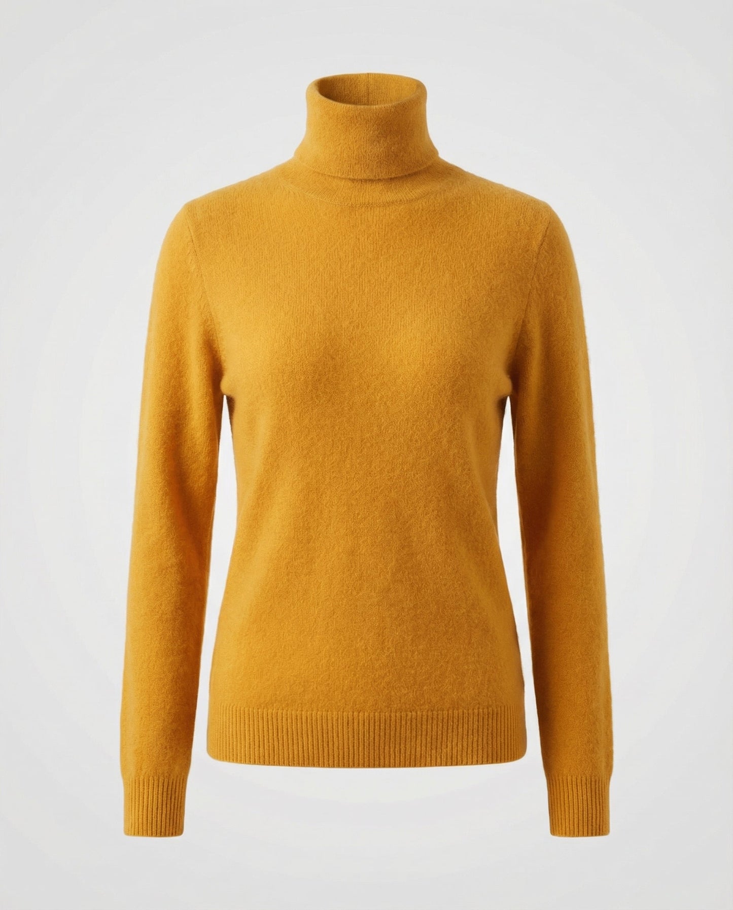 Weiche Damen-Cashmere-Pullover Rollkragen Beige