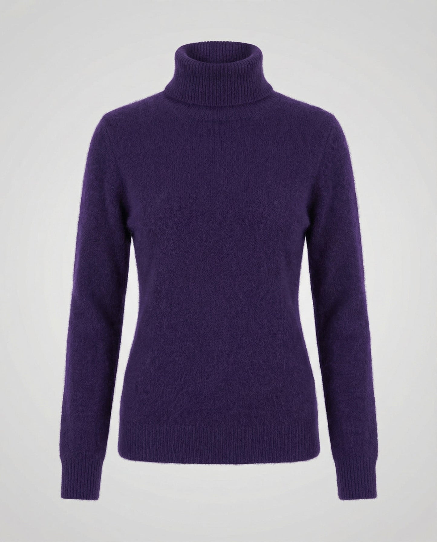Weiche Damen-Cashmere-Pullover Rollkragen Beige