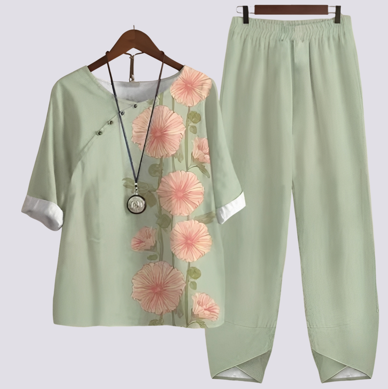 Damen Zweiteiliges Outfit Modernes Muster
