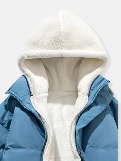 Herren Daunenjacke Reißverschluss Warm