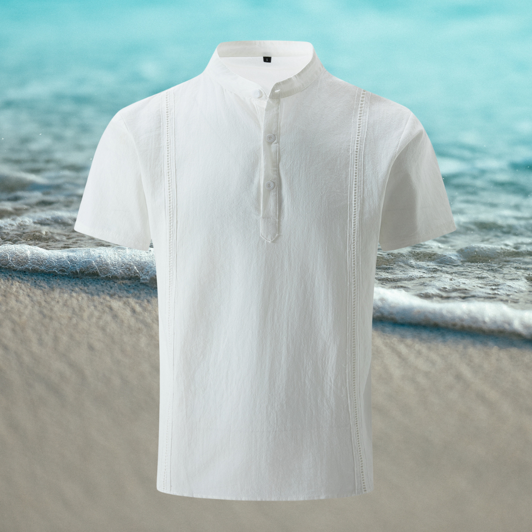 Norvielle Herren Sommershirt mit Stickerei