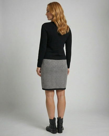 Damen Hahnentritt Kleid