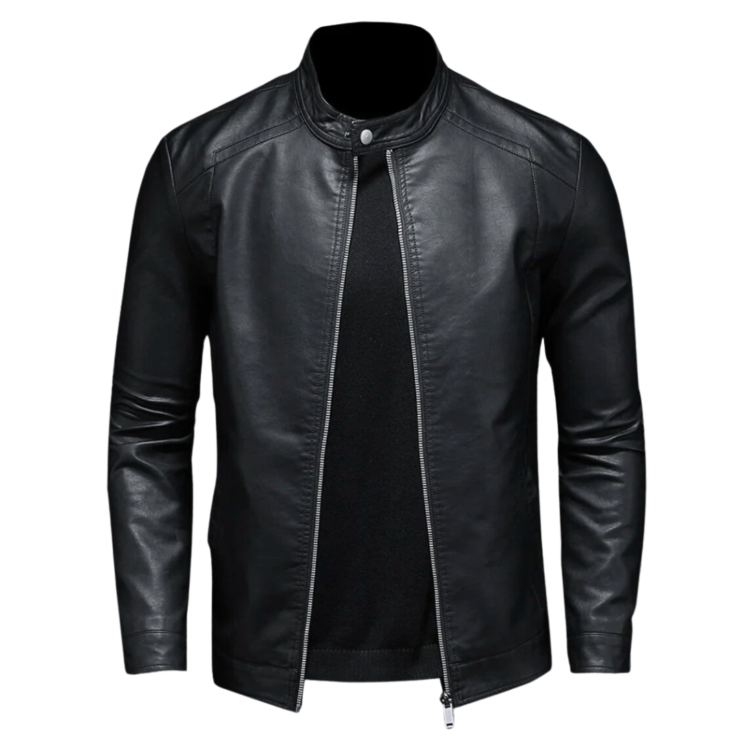 Männer Leder Bikerjacke