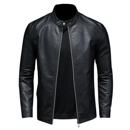 Männer Leder Bikerjacke