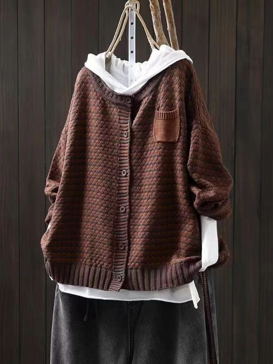 Seliola Damen Texturierter Strickcardigan - Norvielle