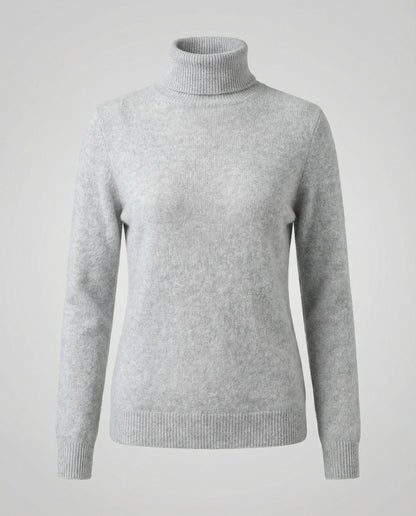 Damen Kaschmir Rollkragenpullover Weich Beige