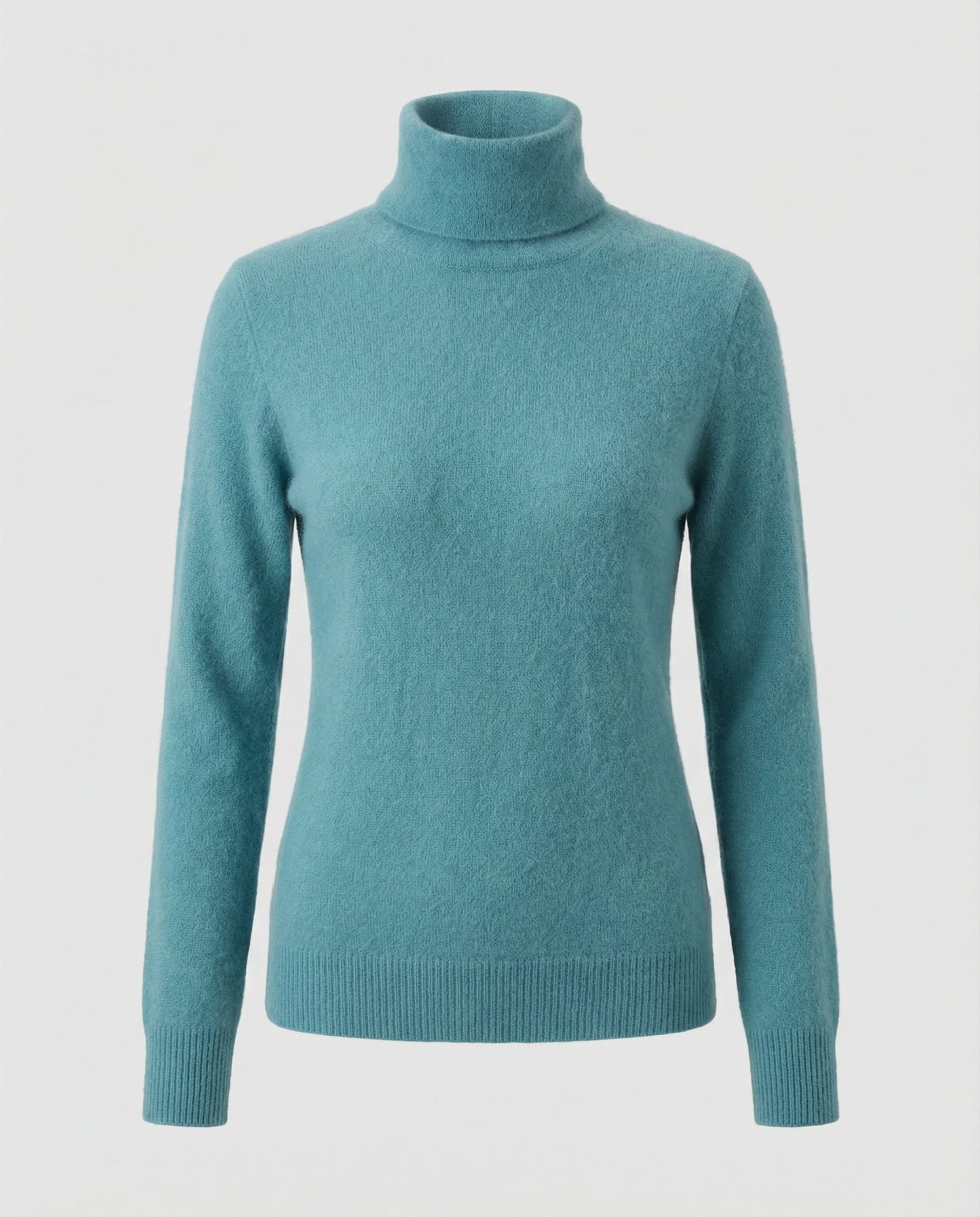 Damen Kaschmir Rollkragenpullover Weich Beige
