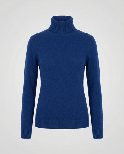 Damen Kaschmir Rollkragenpullover Weich Beige