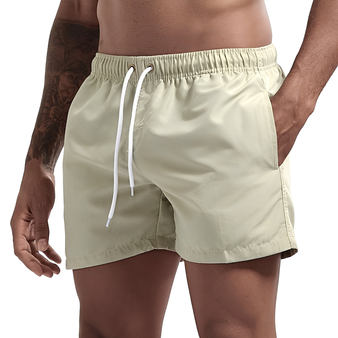 Herren Shorts Sommer Leicht Modisch Beige - Norvielle