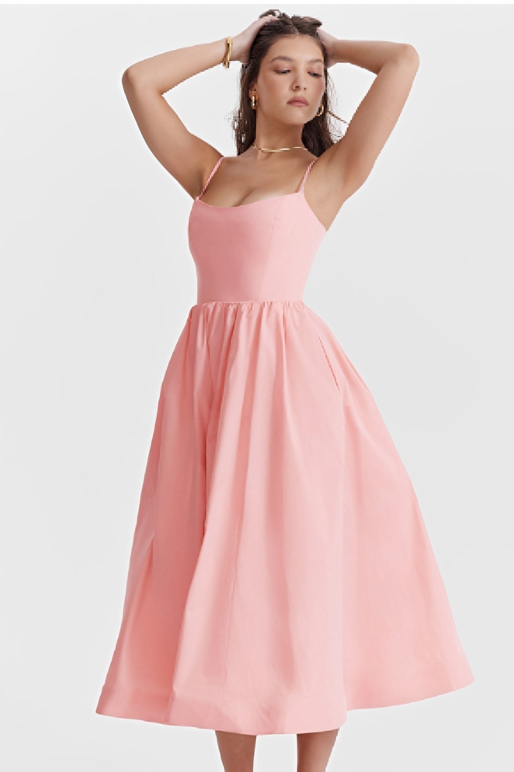 Damen Sling-Kleid Rückenfrei Leicht Sommerkleid - Norvielle