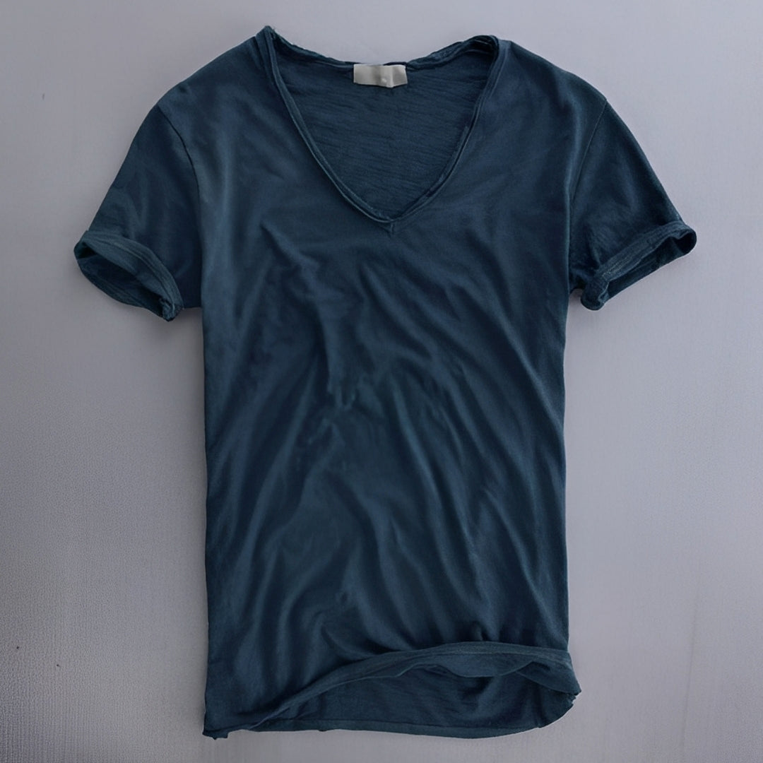 Lemuel Herren T-Shirt Baumwolle Bequem Weiß