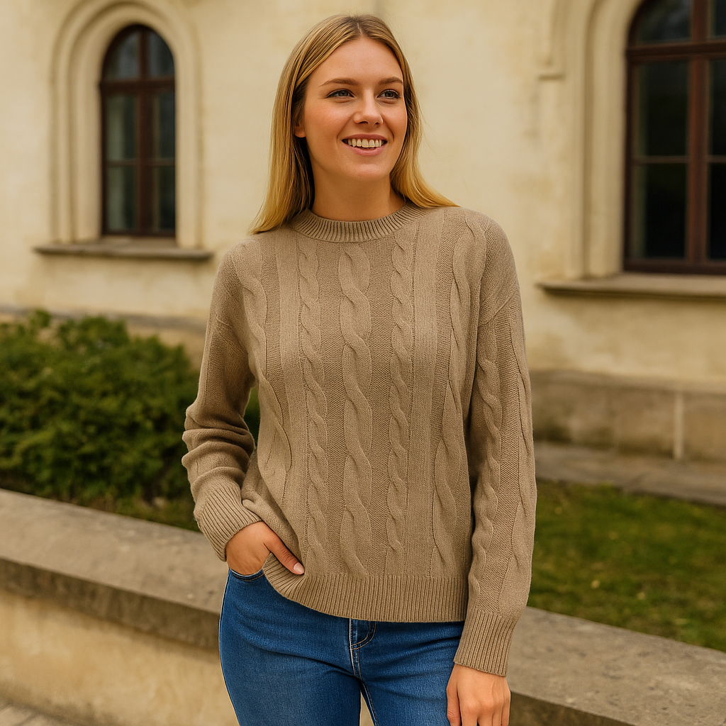 Damen Langarm Strickpullover Warmer Winter