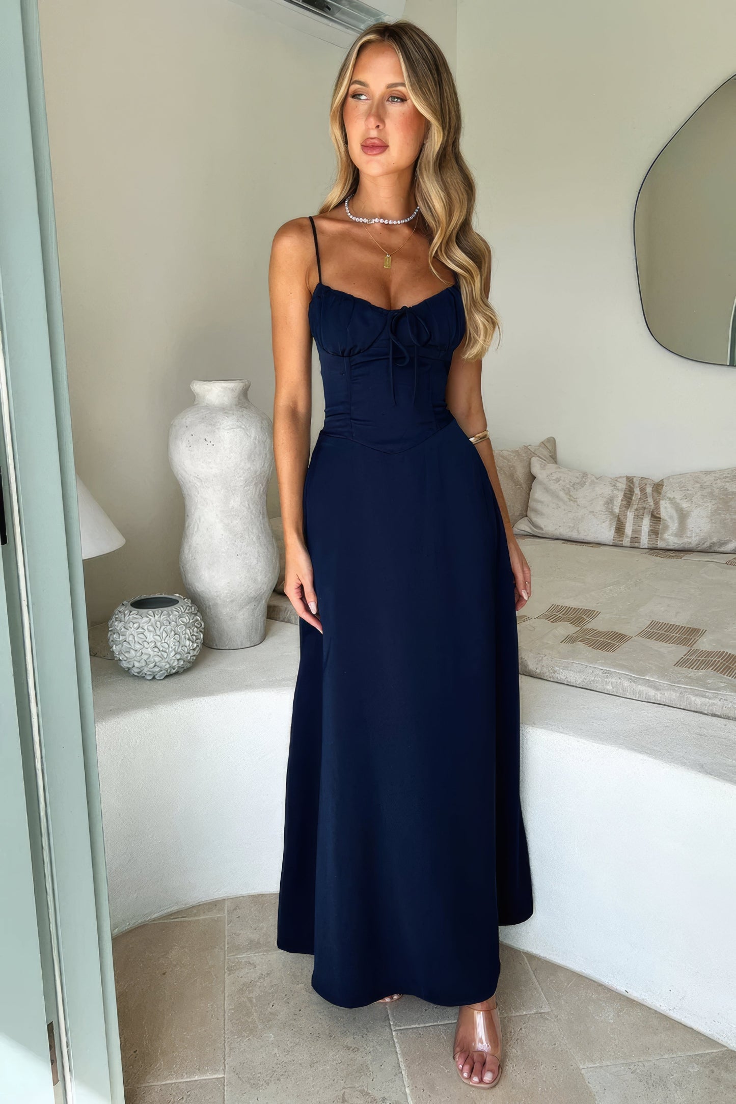 Damen Maxikleid Ärmellos