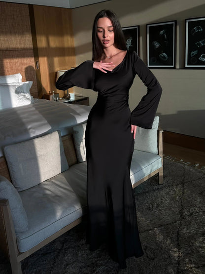 Damen Maxi-Kleid Meerjungfrauen-Stil Hochzeitsgastkleid