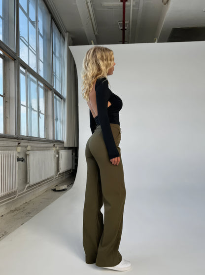 Damenhose Hohe Taille Gerade Beine