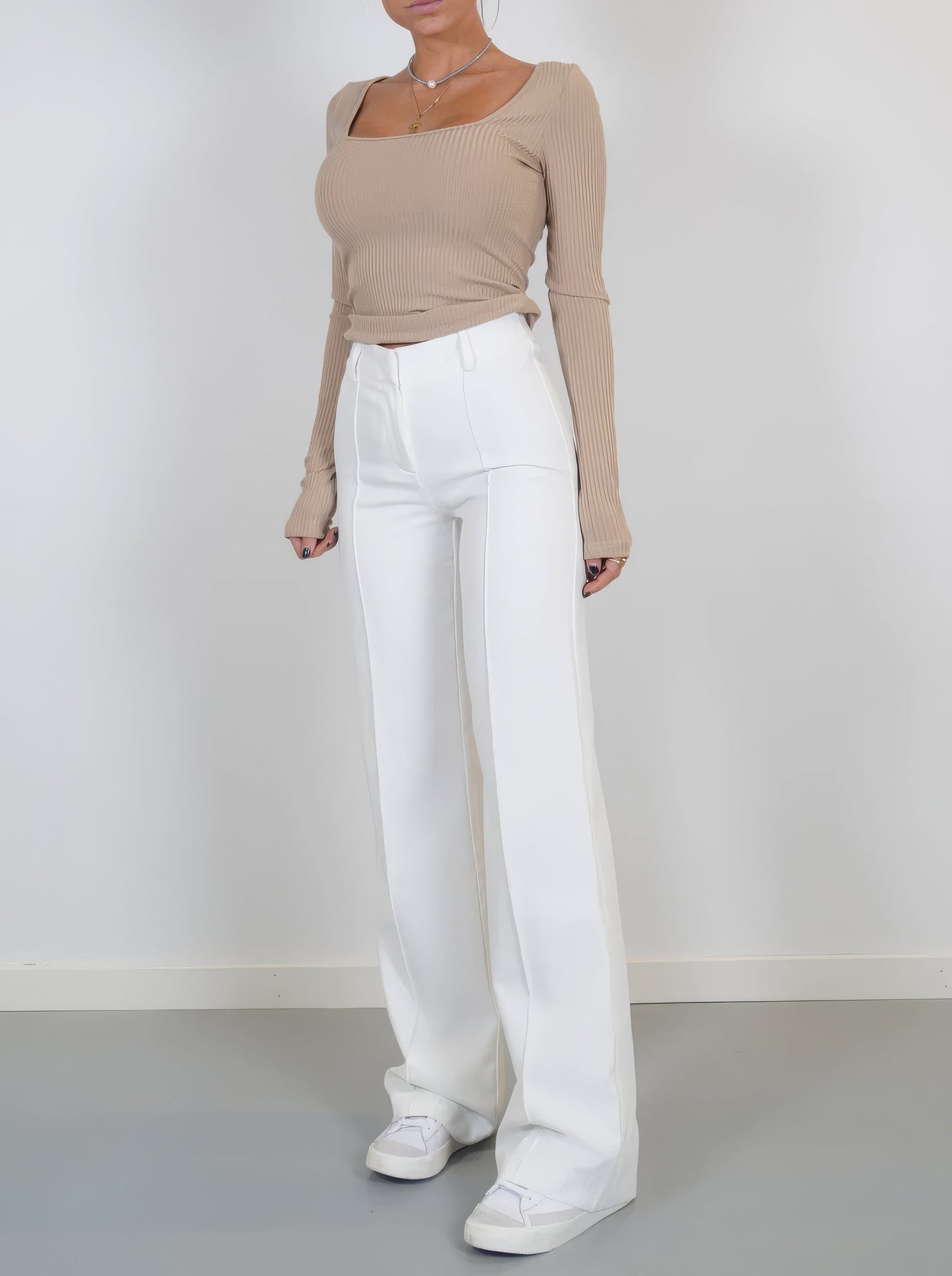Damenhose Hohe Taille Gerade Beine