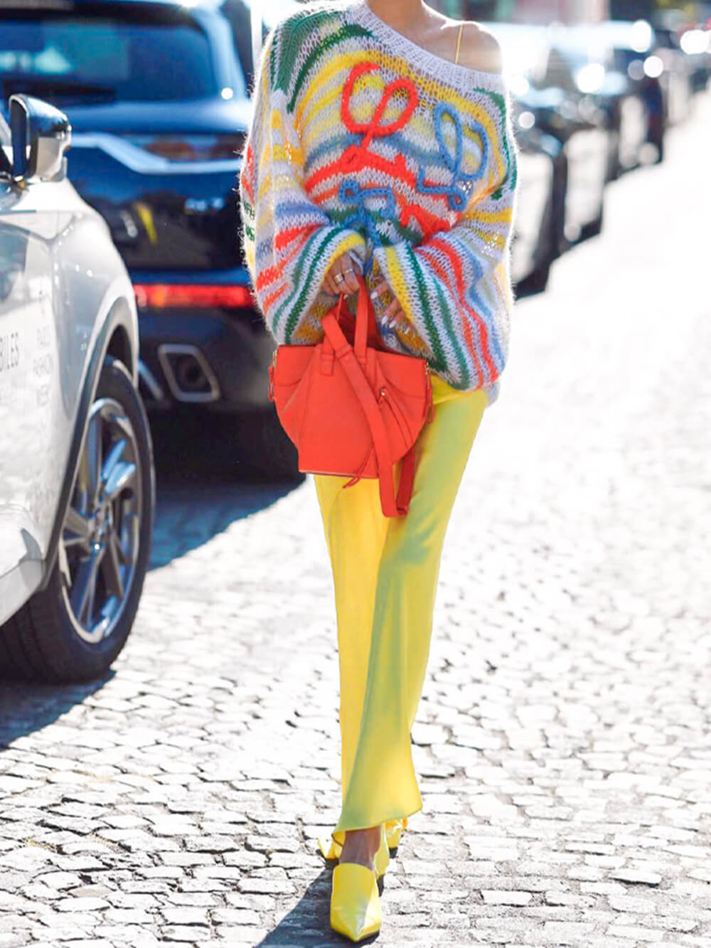 Regenbogen Streifenpullover Kontrastfarben