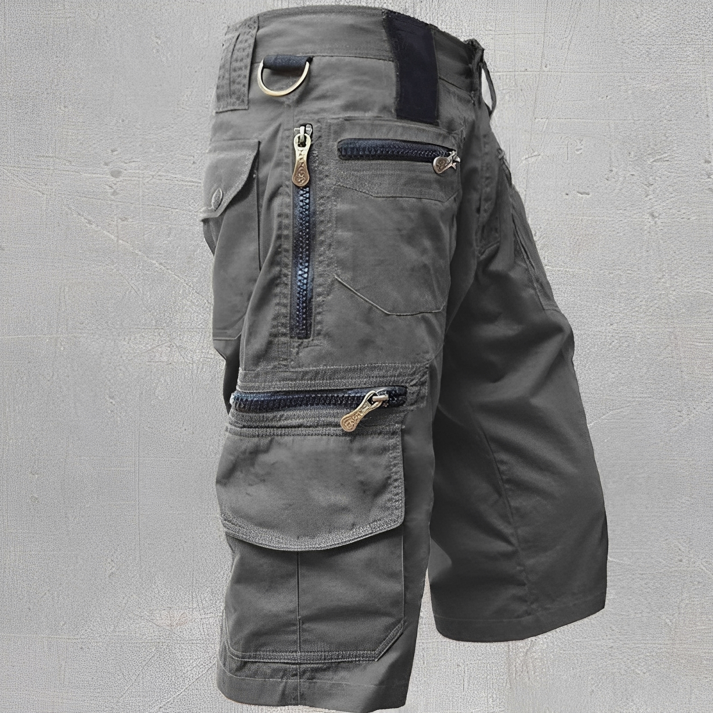 Herren Kurze Cargo Hose Sommer Baumwolle Beige