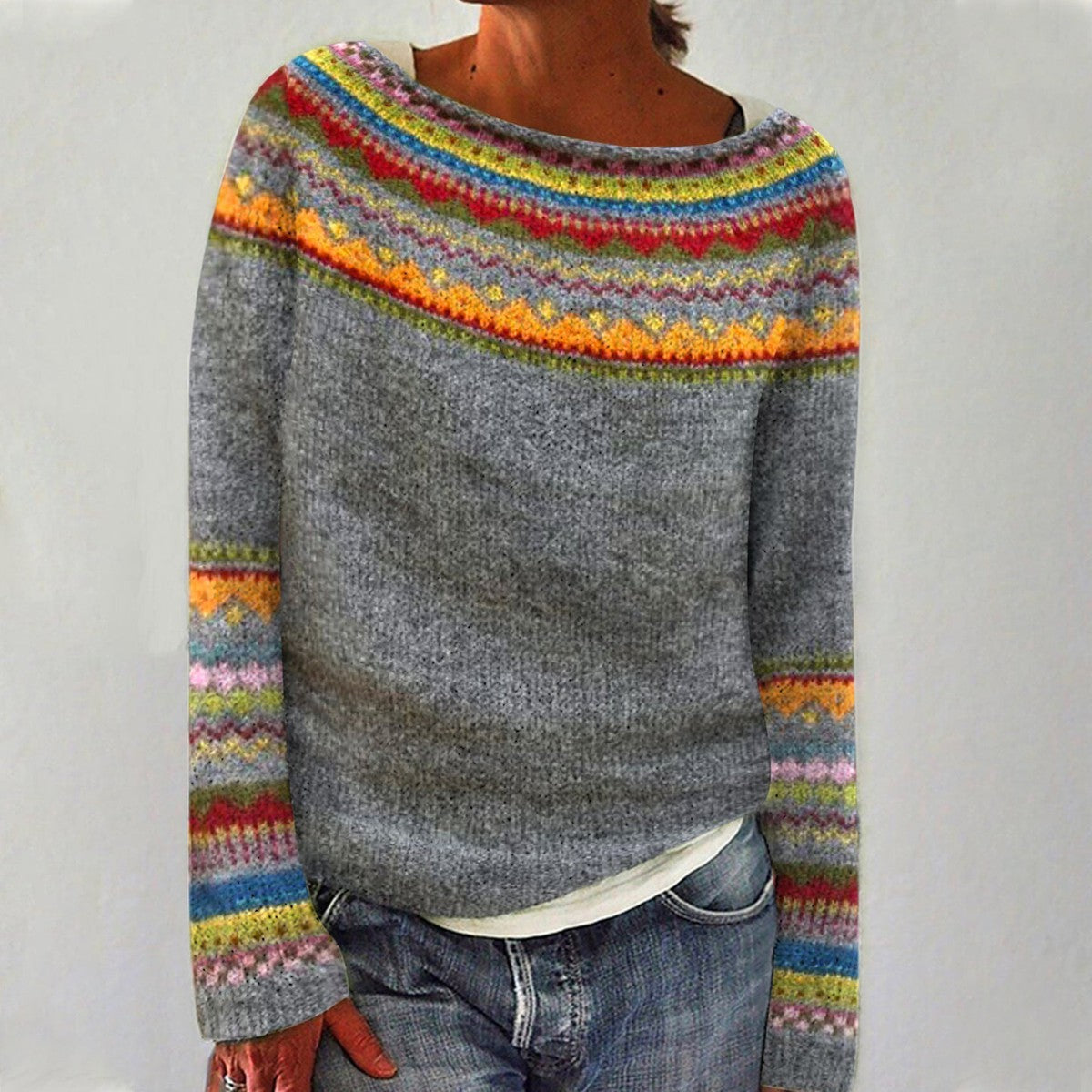 Harper Damen Retro Strickpullover - Norvielle