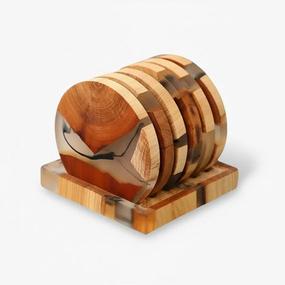 Holz Untersetzer Set Japanisch Harz Dekor - Norvielle