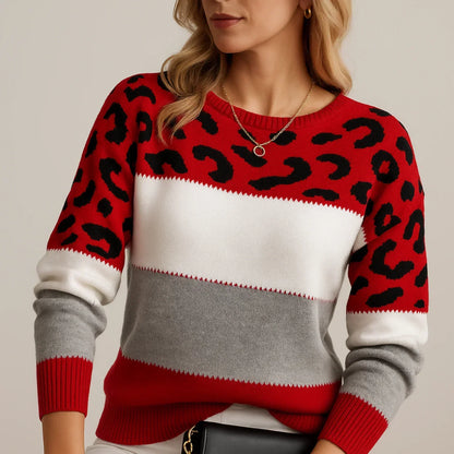 Norvielle Damen Leopard Pullover Qualität