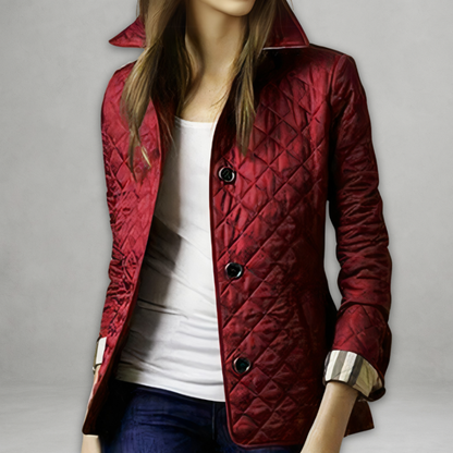 Damen Übergangsjacke Steppjacke Mit Taillenriegel Modern Schwarz - Norvielle